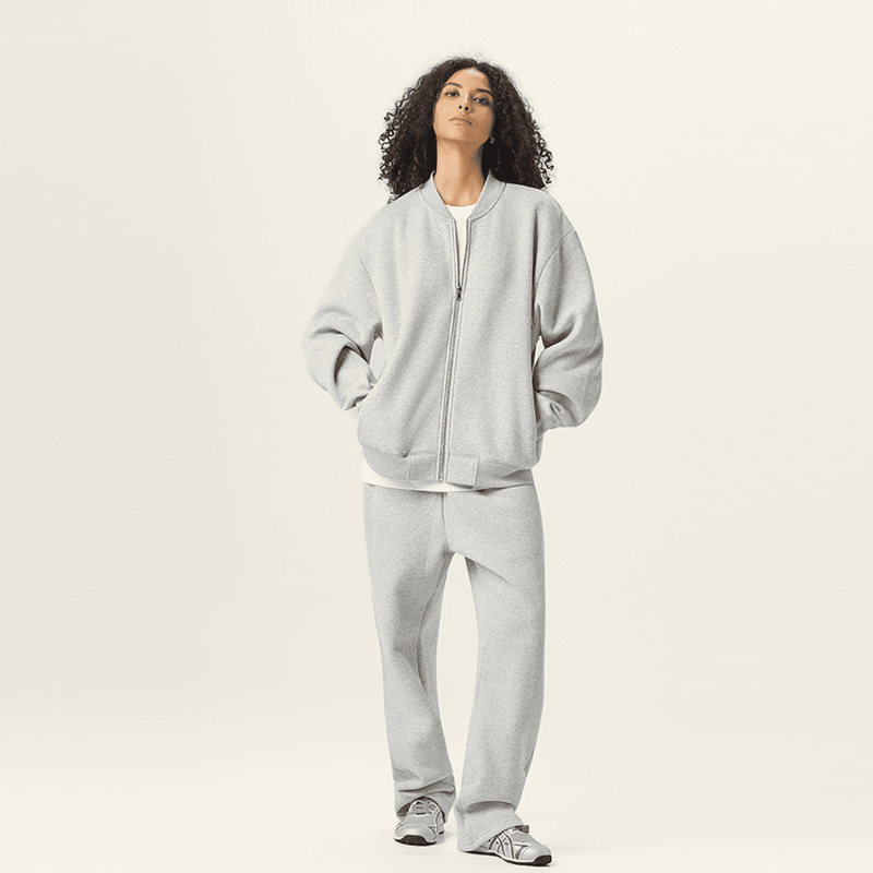 Unisex Fleece Zip-Up Baseball Jacket（360GSM）