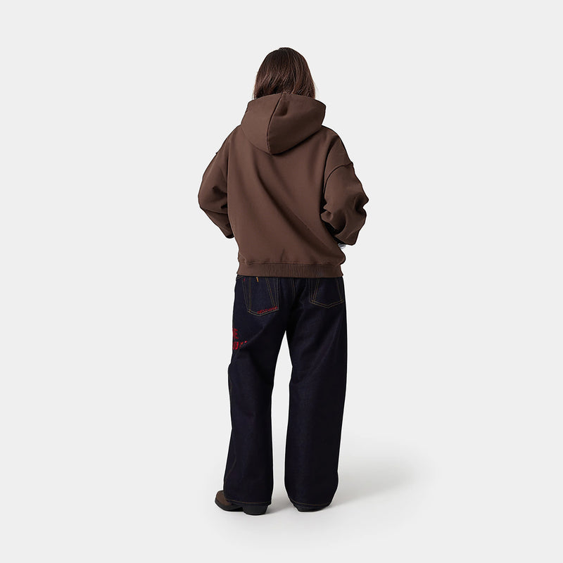 Unisex Cropped Double-Zip Hoodie