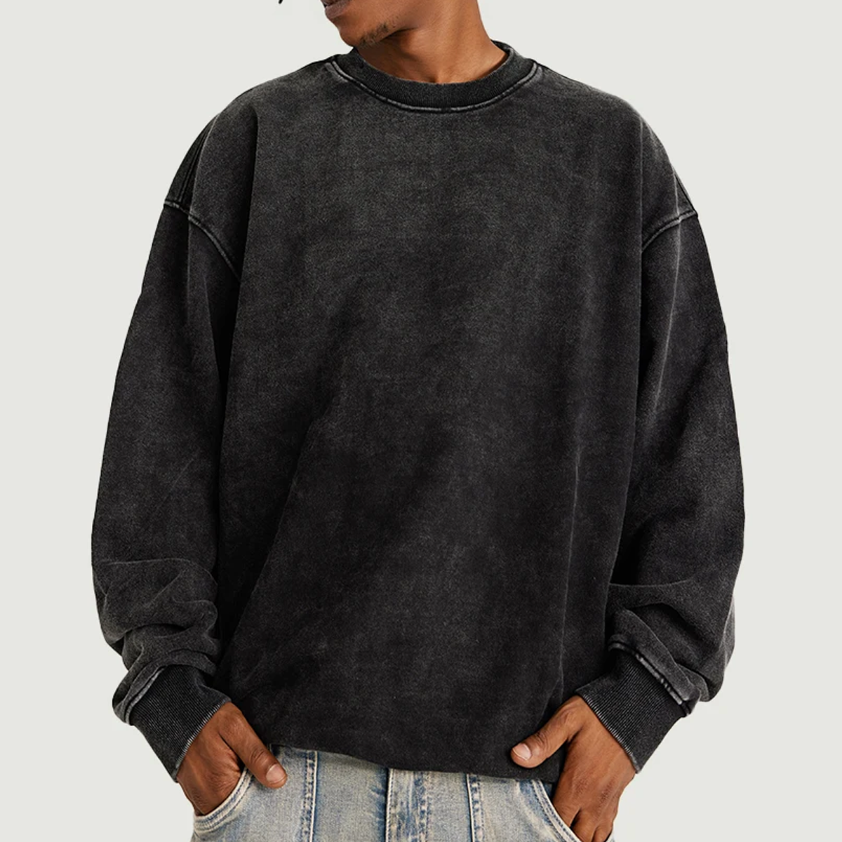 Unisex Super Heavyweight Oversized Faded Sweatshirt(440GSM)