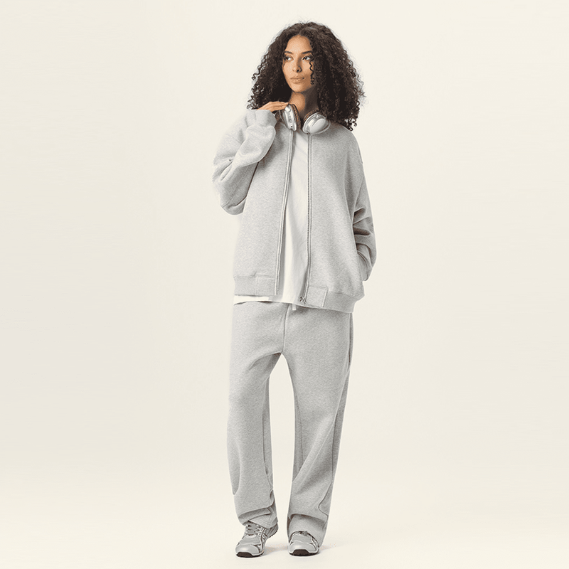 Unisex Fleece Zip-Up Baseball Jacket（360GSM）