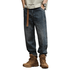 Unisex Loose-Fit Harem Cargo Denim Jeans