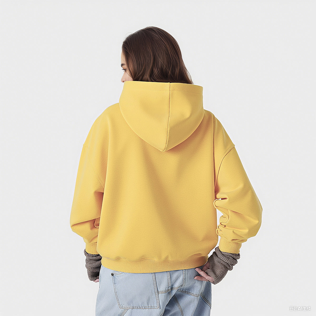 Unisex Cropped Double-Zip Hoodie