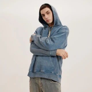 Unisex Super Heavyweight Oversized Faded Hoodie(440GSM)