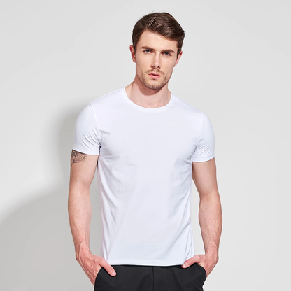 Unisex Classic Crew Neck Combed Mercerized T-shirt(180GSM)