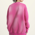 Round Neck Washed Distressed Ombre Heavyweight Sweatshirt
