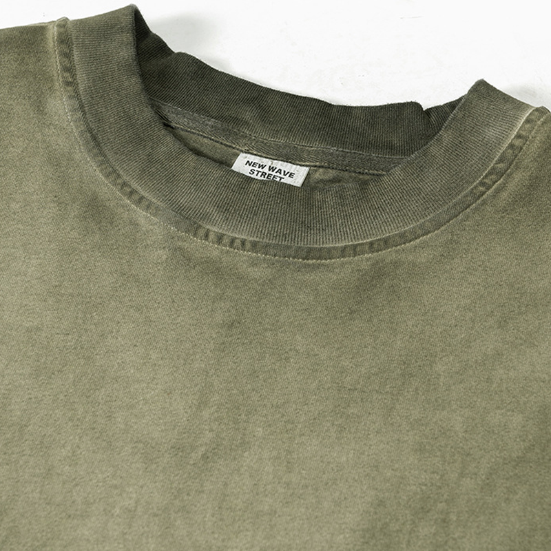 Washed Crew Neck Tank Top(250GSM)