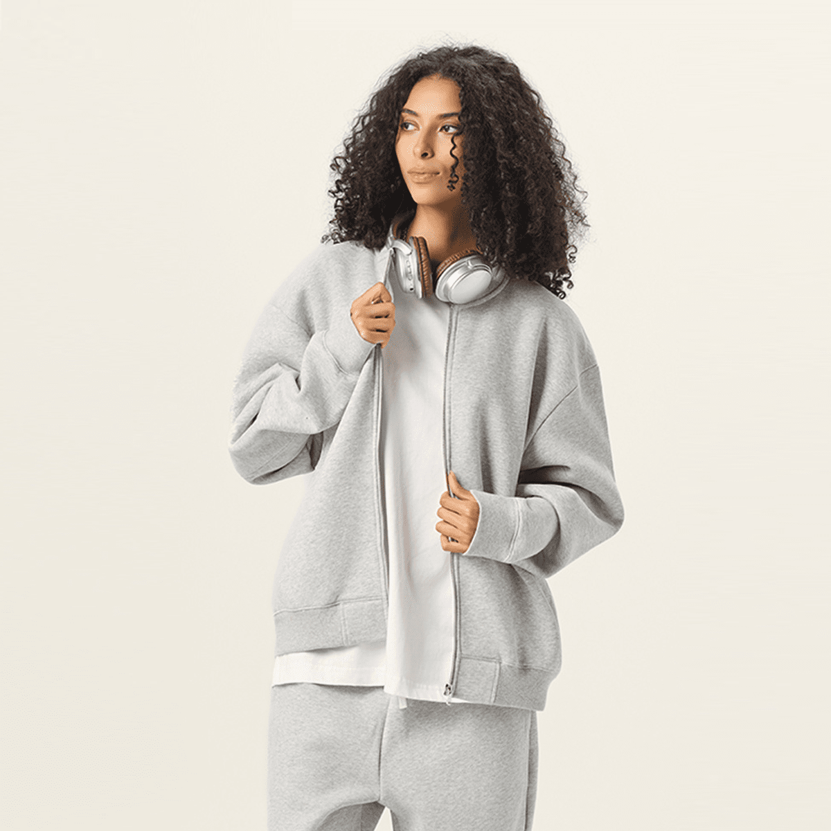 Unisex Fleece Zip-Up Baseball Jacket（360GSM）