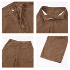 Unisex Washed Curved Blade Denim Jeans