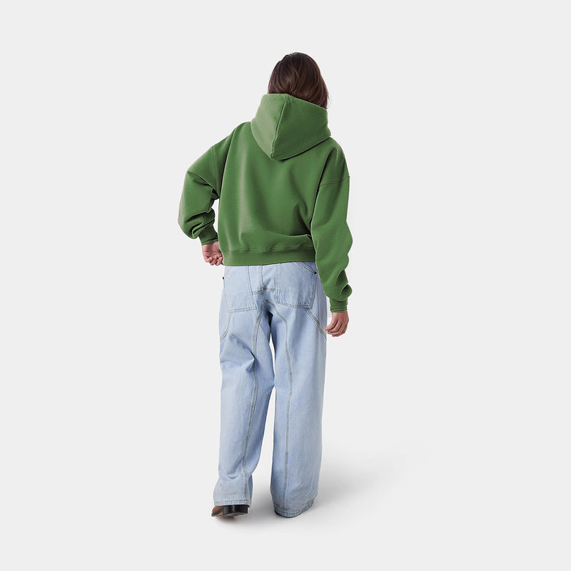 Unisex Cropped Double-Zip Hoodie
