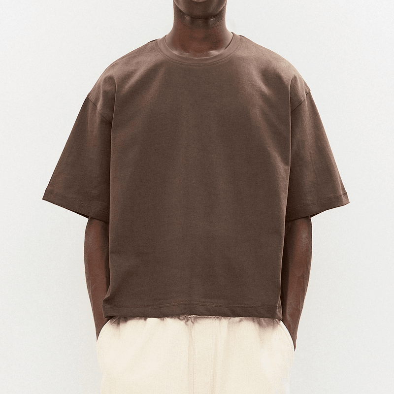 Unisex 100% Combed Cotton Cropped Oversized T-shirt (250g)