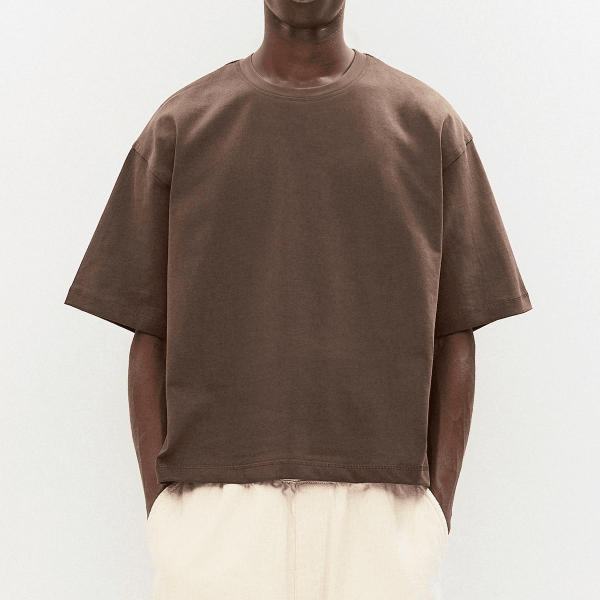 Unisex 100% Combed Cotton Cropped Oversized T-shirt