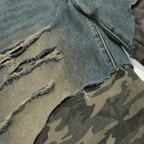 Unisex Camouflage Denim Shorts