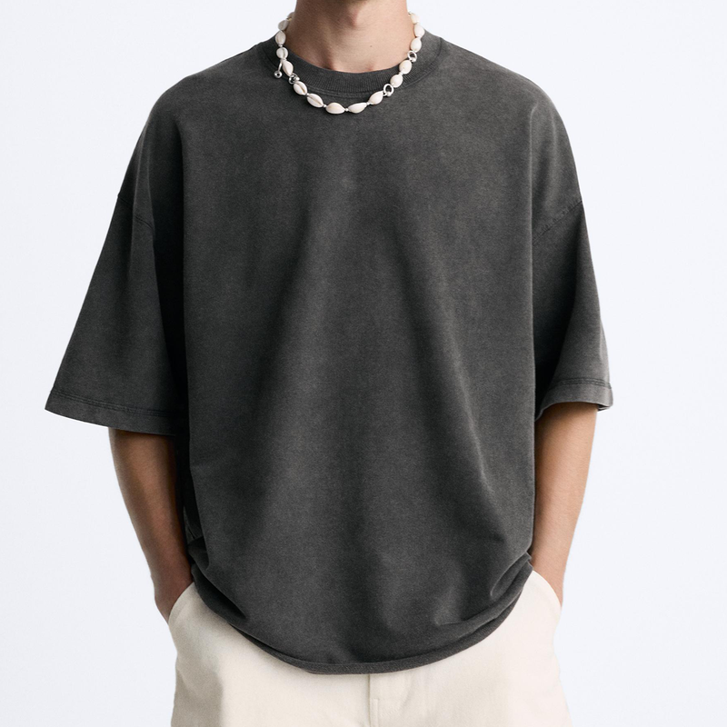 285GSM Unisex Washed Oversized Short Sleeve T-Shirt