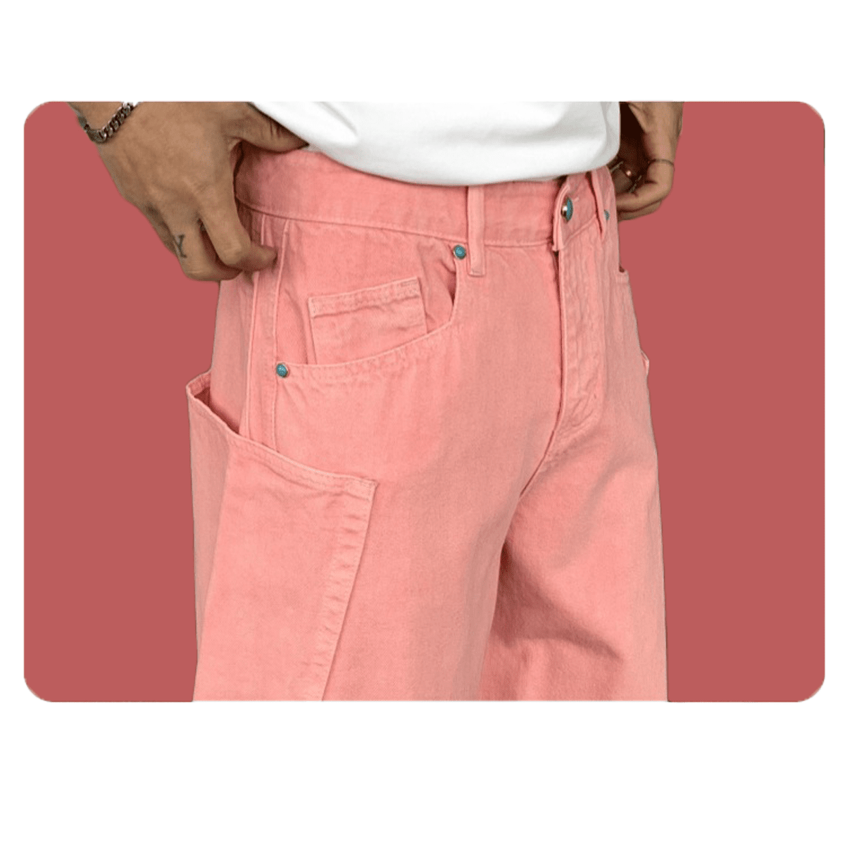 Unisex Loose Fit Straight-Leg Jeans with Vintage Washed Finish