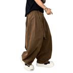 Loose-Fit Brown Washed Curved Denim Jeans for Relaxed Style