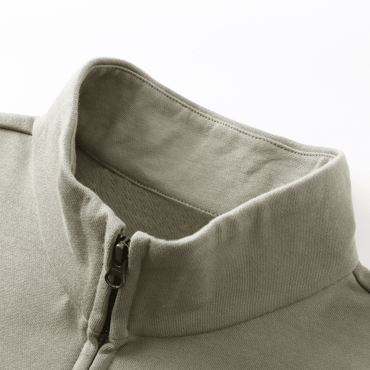 Unisex Brushed Stand-collar Zip-up Jacket