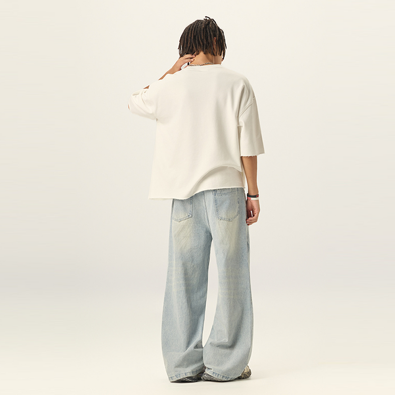 Mens Cropped Terry T-shirt