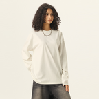 Unisex 100% Cotton Solid Color Long Sleeve T-shirt