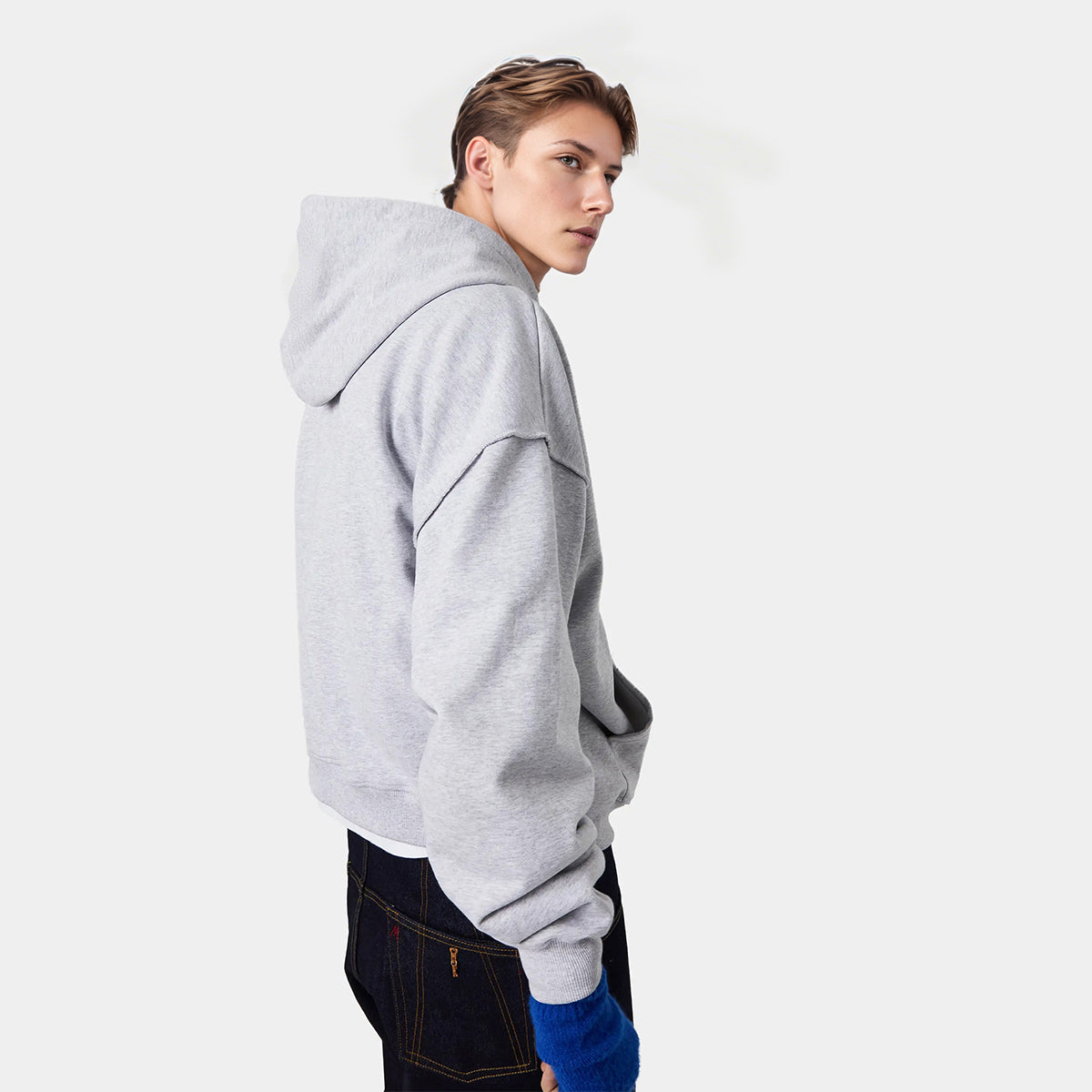 Unisex Cropped Double-Zip Hoodie (460 GSM)