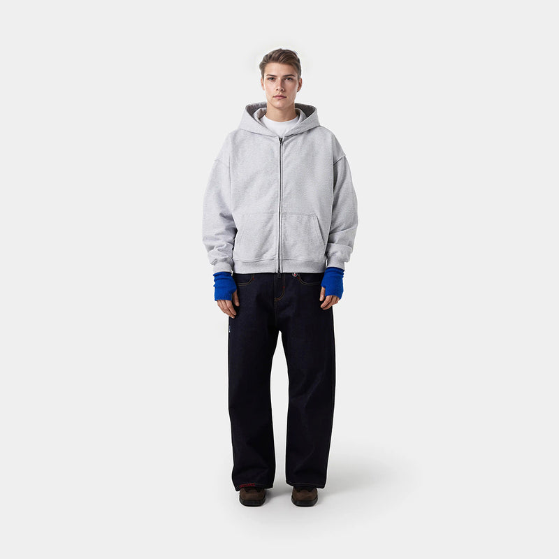 Unisex Cropped Double-Zip Hoodie (460 GSM)