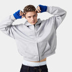 Unisex Cropped Double-Zip Hoodie (460 GSM)