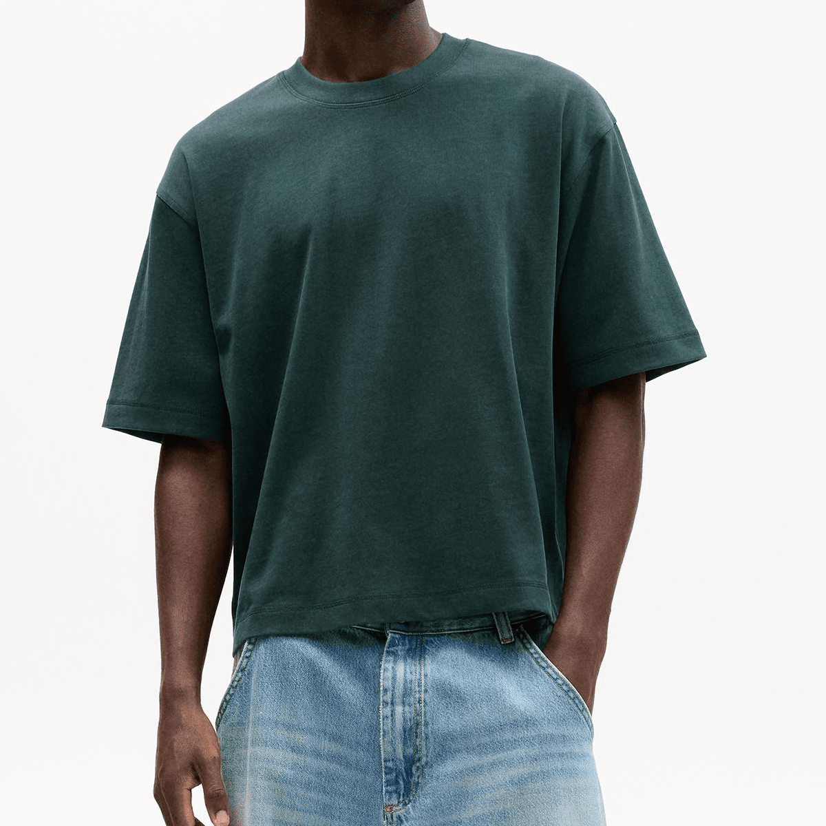 Unisex 100% Combed Cotton Cropped Oversized T-shirt