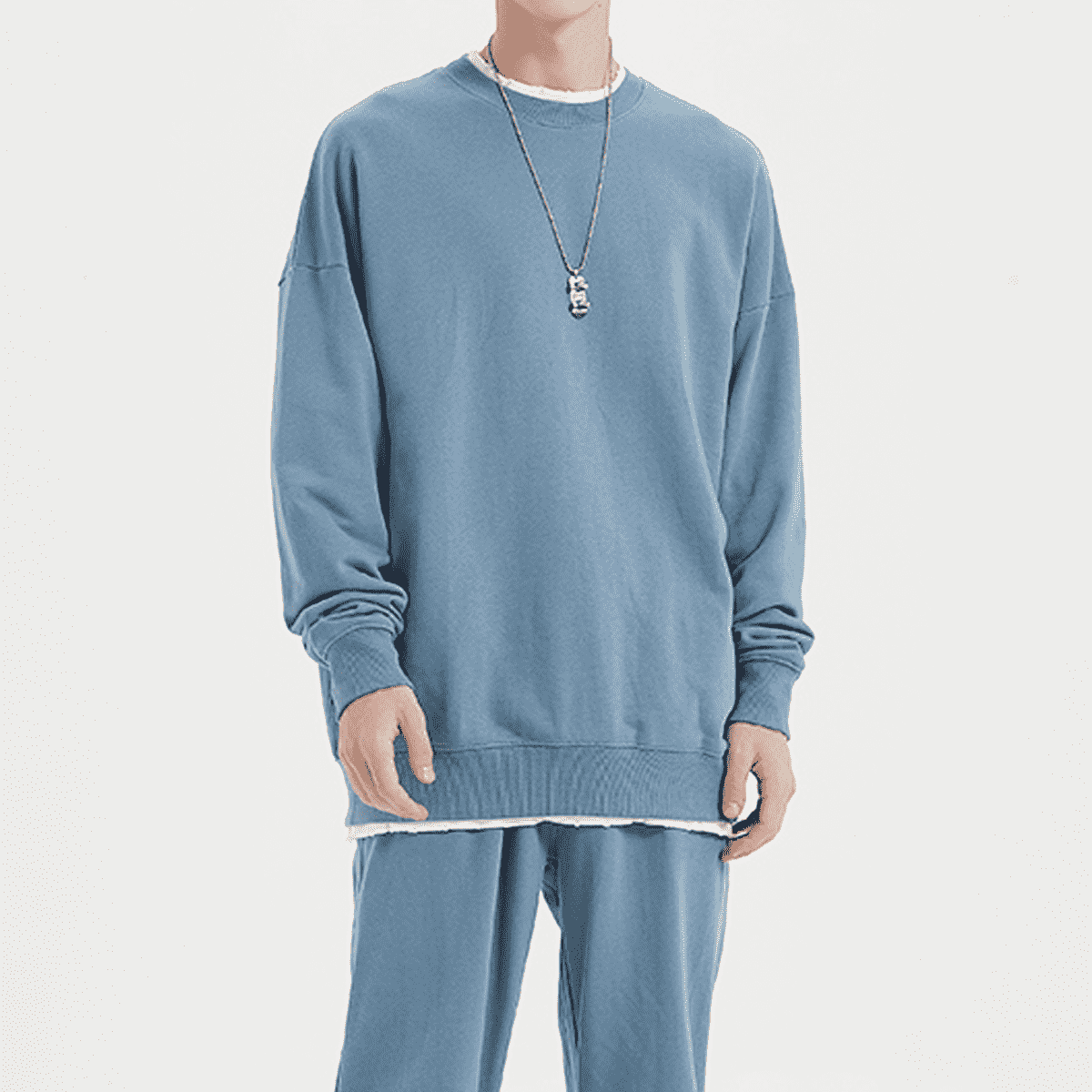 Unisex 100% Cotton Lightweight Oversize Crewneck Sweatshirt (290 GSM)