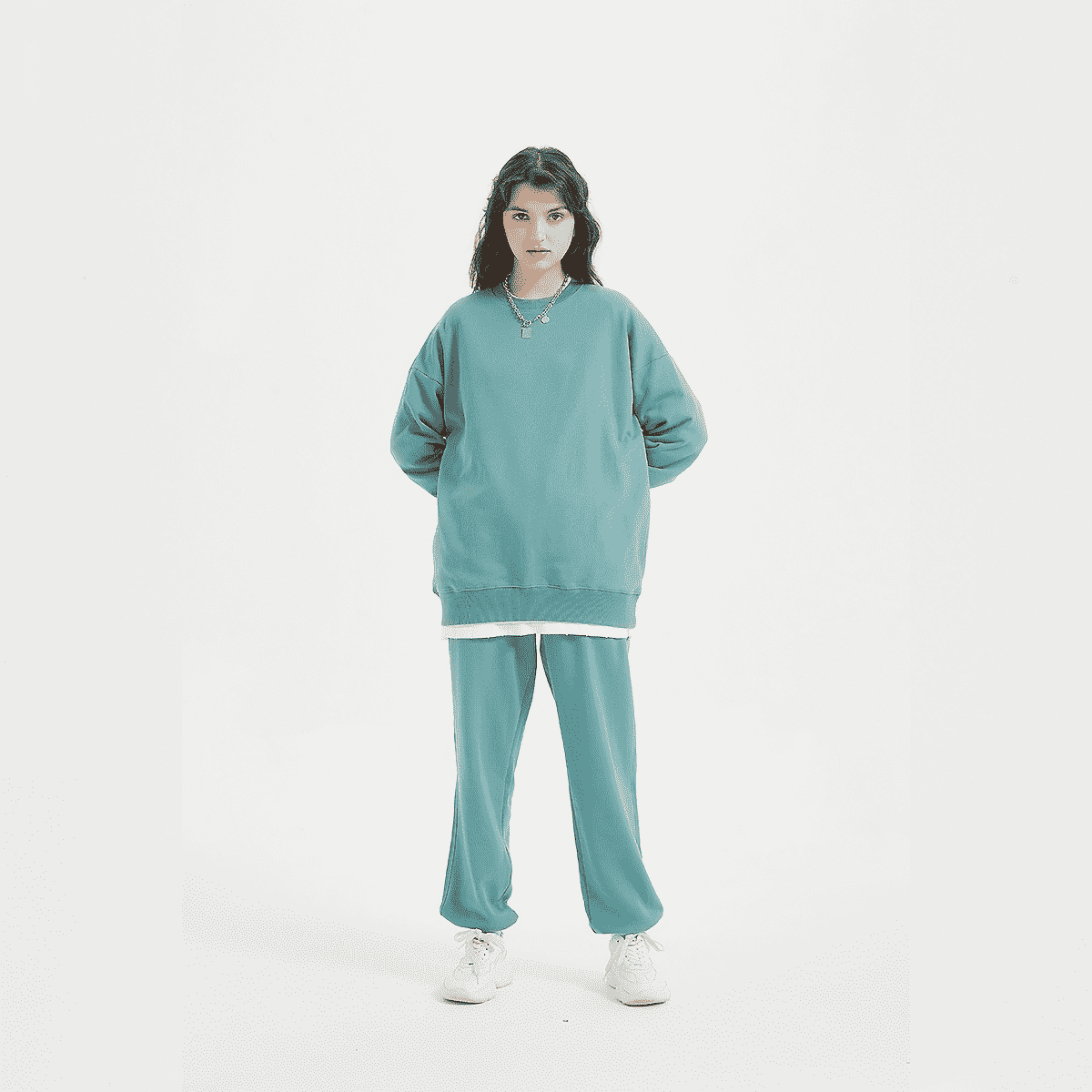 Unisex 100% Cotton Lightweight Oversize Crewneck Sweatshirt (290 GSM)