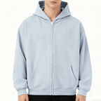 Unisex Cropped Oversized Zip-up Hoodie (460 GSM)
