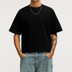 Unisex 100% Combed Cotton Cropped Oversized T-shirt