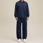 Men’s Half-Placket Polo Collar Sweatshirt