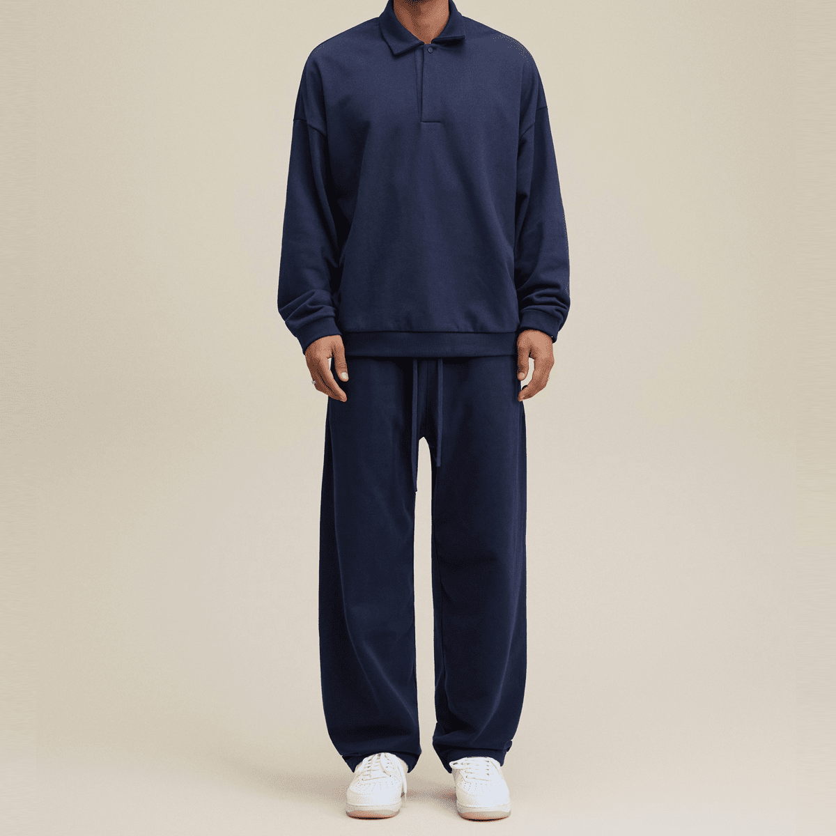 Men’s Half-Placket Polo Collar Sweatshirt