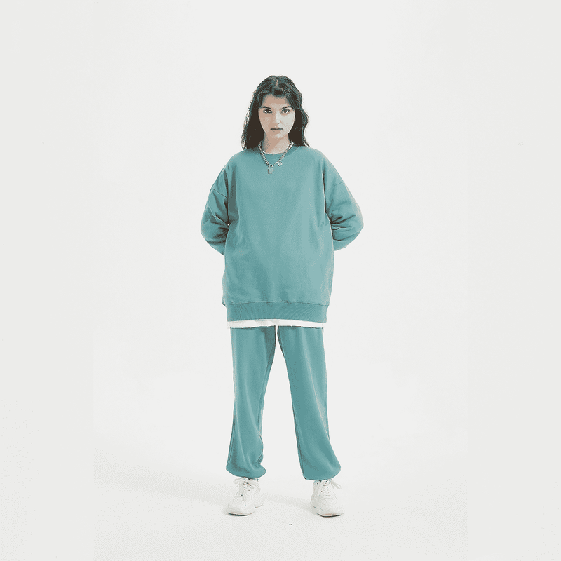 Unisex Cotton Lightweight Oversize Crewneck Sweatshirt