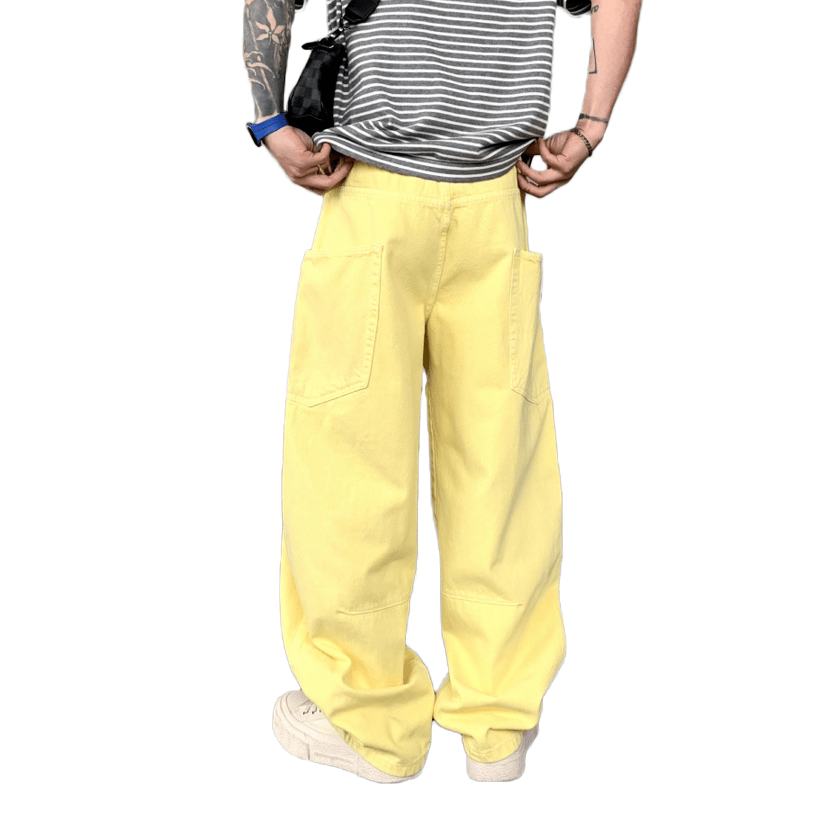 Unisex Loose Fit Straight-Leg Jeans with Vintage Washed Finish