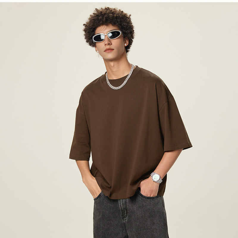 Unisex Cropped Loose T-shirt(280GSM)