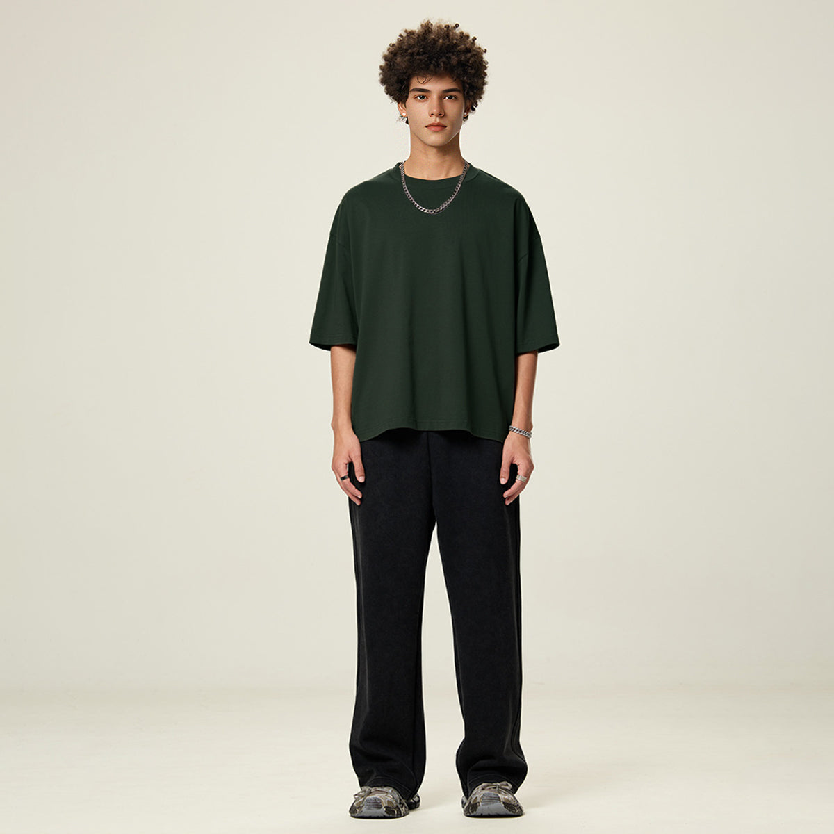 Unisex Cropped Loose T-shirt(280GSM)