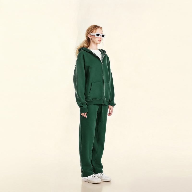 Unisex Fleece Zip-up Oversized Hoodie(380GSM)