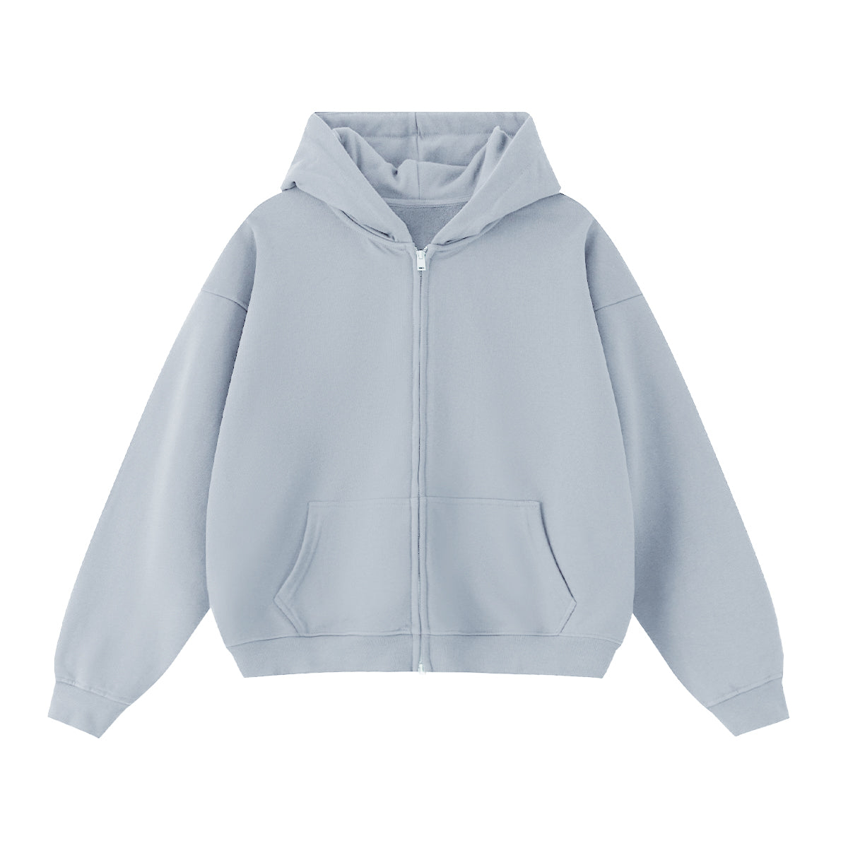 Unisex Cropped Double-Zip Hoodie (460 GSM)