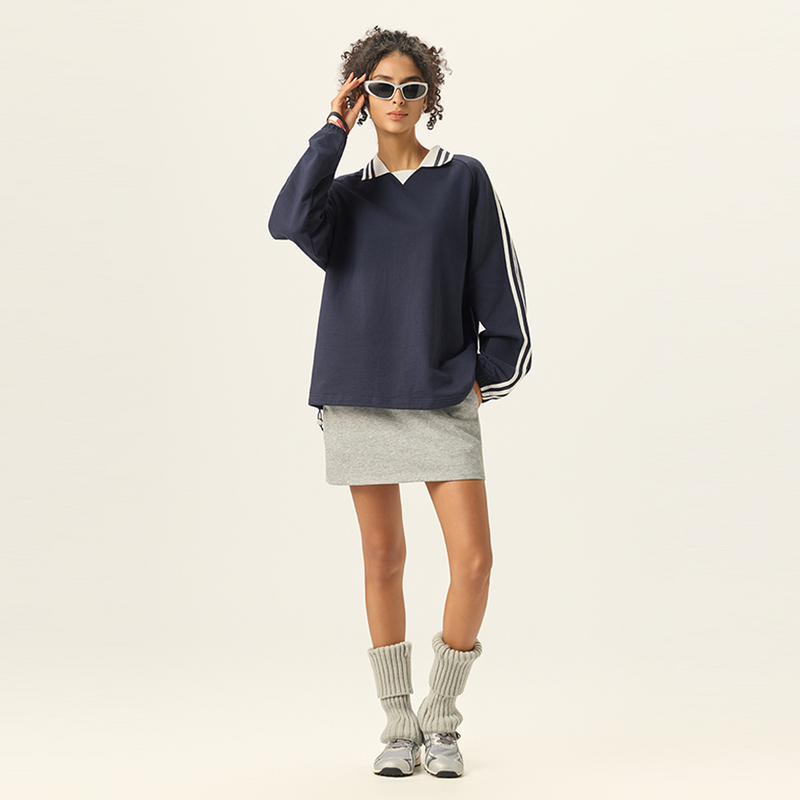 Unisex Contrast Collar Sweatshirt（380GSM）