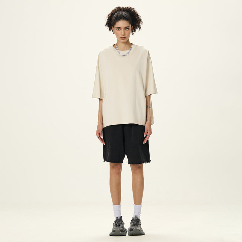 Unisex Cropped Loose T-shirt(280GSM)