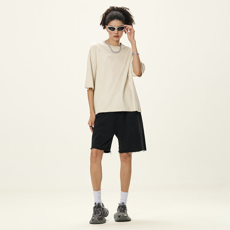 Unisex Cropped Loose T-shirt(280GSM)
