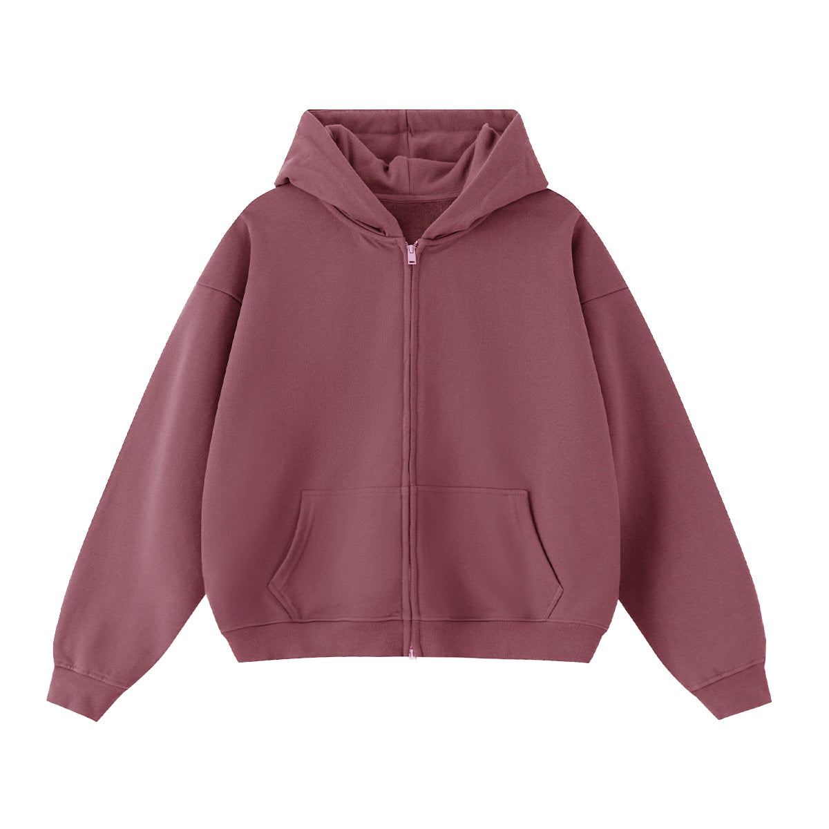 Unisex Cropped Double-Zip Hoodie (460 GSM)