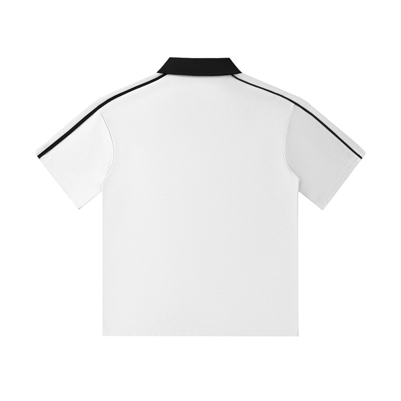 unisex polo shirt contrast collar