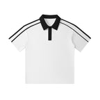 unisex polo shirt with contrast collar