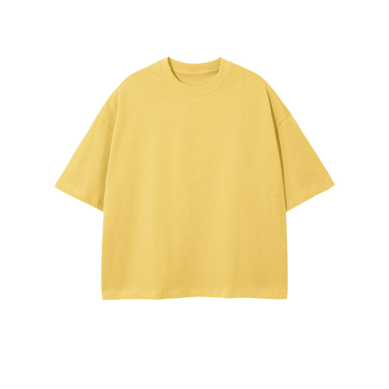 Unisex 100% Combed Cotton Cropped Oversized T-shirt