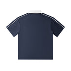 unisex polo shirt with contrast collar