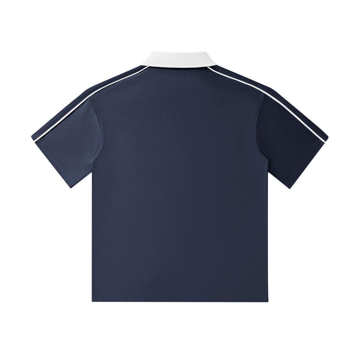 unisex polo shirt with contrast collar