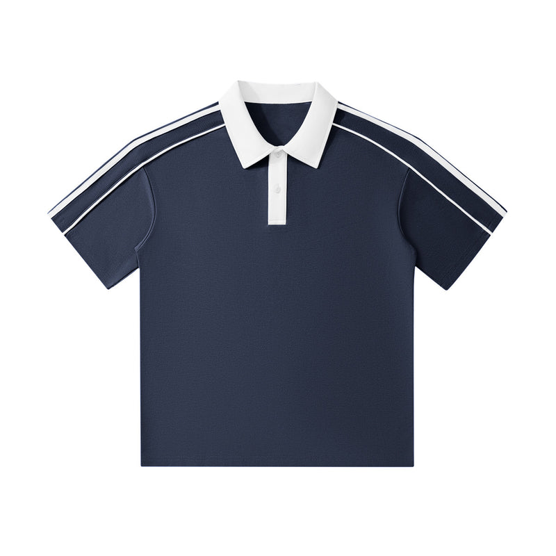 unisex polo shirt contrast collar