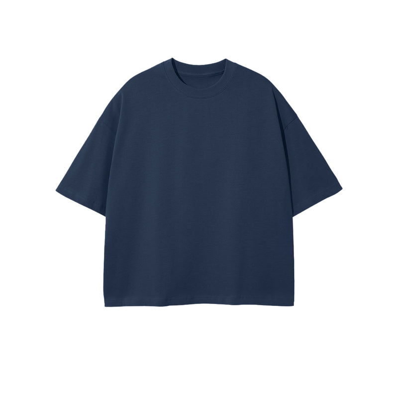 Unisex 100% Combed Cotton Cropped Oversized T-shirt