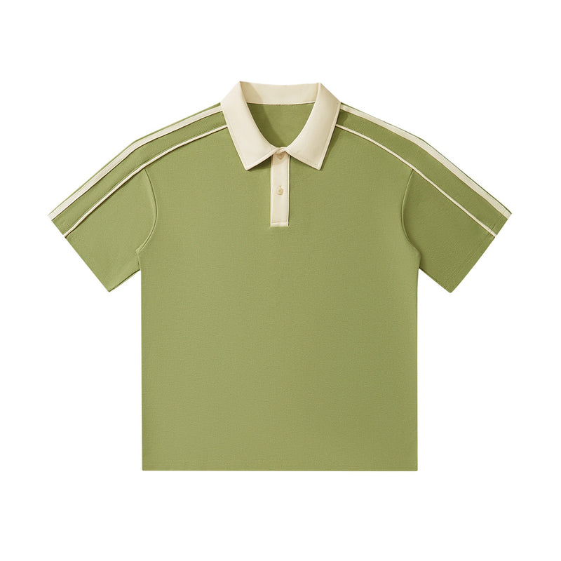 unisex polo shirt contrast collar